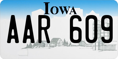 IA license plate AAR609