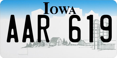 IA license plate AAR619