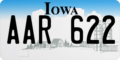 IA license plate AAR622