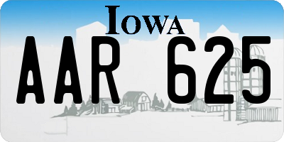 IA license plate AAR625