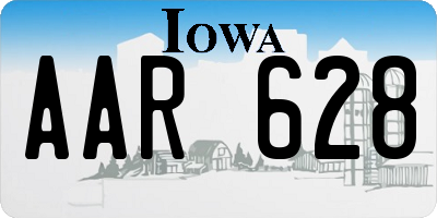 IA license plate AAR628