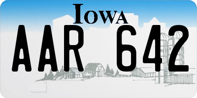 IA license plate AAR642