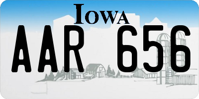 IA license plate AAR656