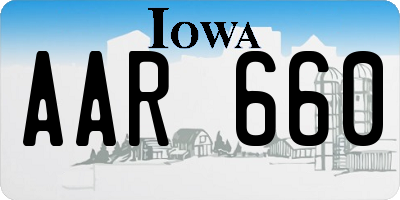 IA license plate AAR660