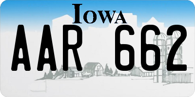 IA license plate AAR662