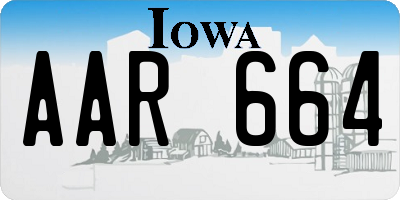 IA license plate AAR664