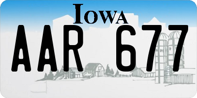 IA license plate AAR677