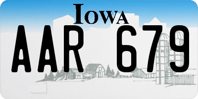 IA license plate AAR679