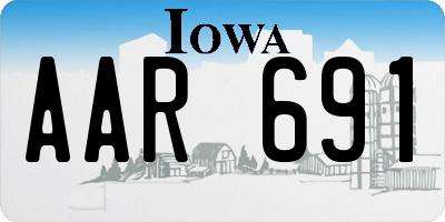 IA license plate AAR691