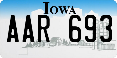 IA license plate AAR693