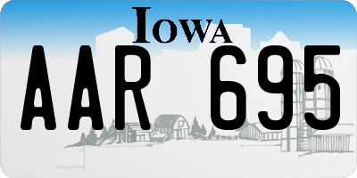 IA license plate AAR695