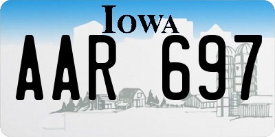 IA license plate AAR697