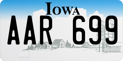 IA license plate AAR699