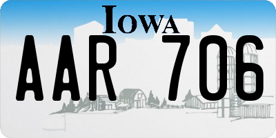 IA license plate AAR706