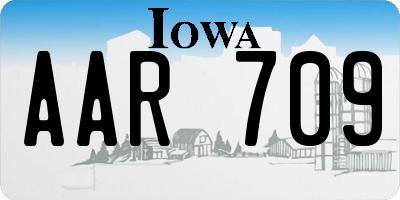IA license plate AAR709