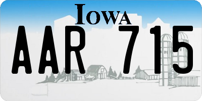 IA license plate AAR715