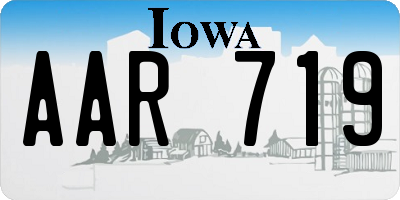 IA license plate AAR719