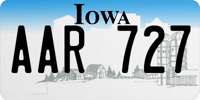 IA license plate AAR727