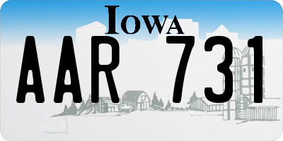 IA license plate AAR731