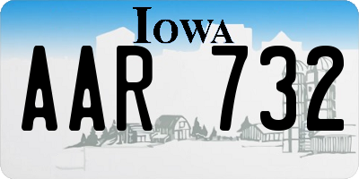 IA license plate AAR732