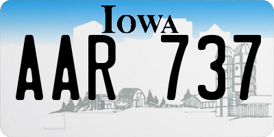 IA license plate AAR737