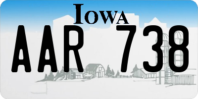 IA license plate AAR738