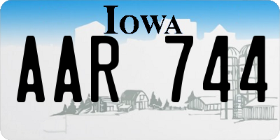 IA license plate AAR744