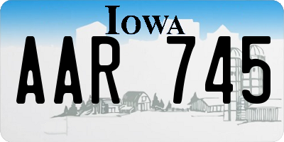 IA license plate AAR745