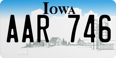 IA license plate AAR746