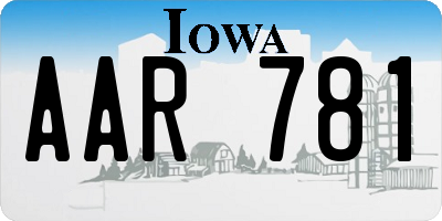 IA license plate AAR781