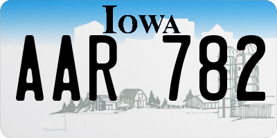 IA license plate AAR782