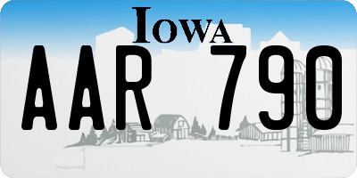 IA license plate AAR790