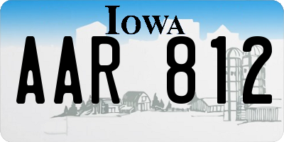 IA license plate AAR812