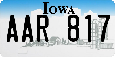 IA license plate AAR817