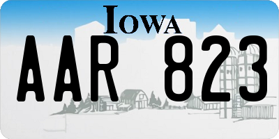 IA license plate AAR823