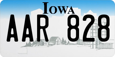 IA license plate AAR828