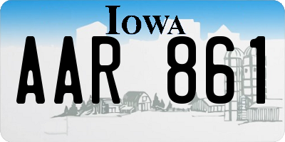 IA license plate AAR861