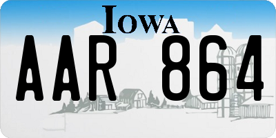 IA license plate AAR864
