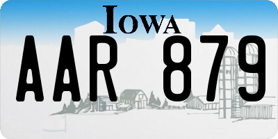 IA license plate AAR879