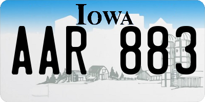 IA license plate AAR883