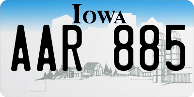 IA license plate AAR885