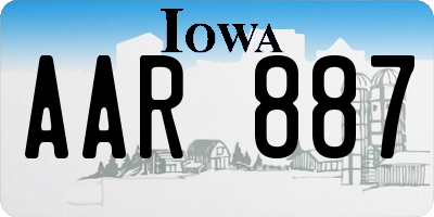 IA license plate AAR887