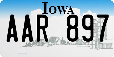 IA license plate AAR897