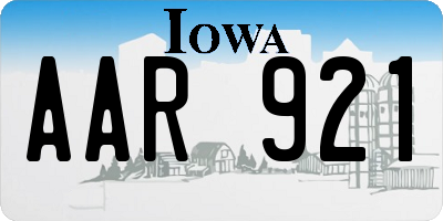 IA license plate AAR921