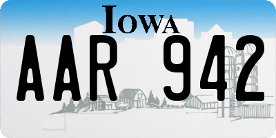 IA license plate AAR942