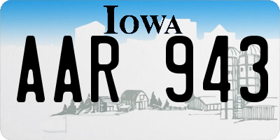 IA license plate AAR943