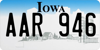 IA license plate AAR946