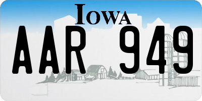 IA license plate AAR949