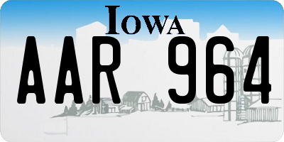 IA license plate AAR964