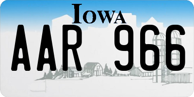 IA license plate AAR966